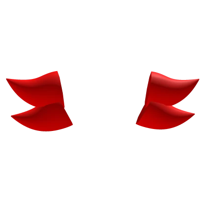 Large Neon Red Spiky Cheek Fluff Tufts | Roblox Item - Rolimon's