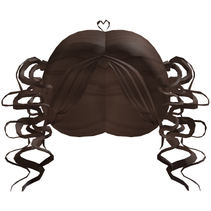 short brown curly baby pigtails Roblox item