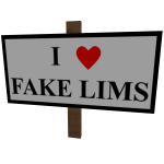 I Heart Fake Lims Sign