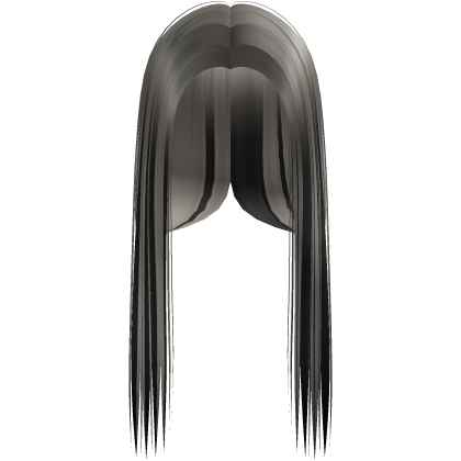 Platinum Blonde & Black Highlight Front-Swept Hair