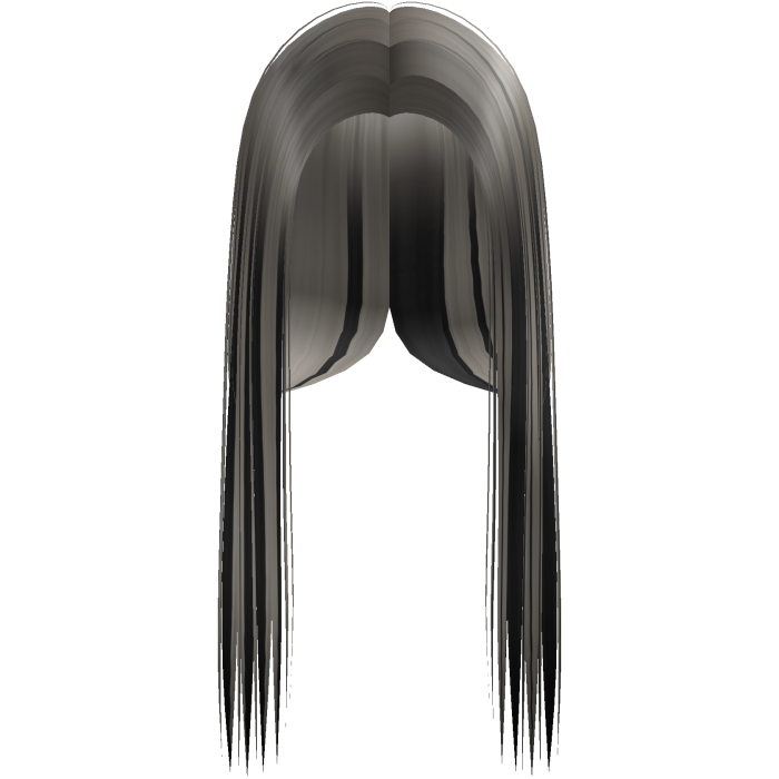 Platinum Blonde & Black Highlight Front-Swept Hair