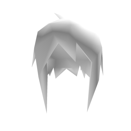 simple low poly white hair