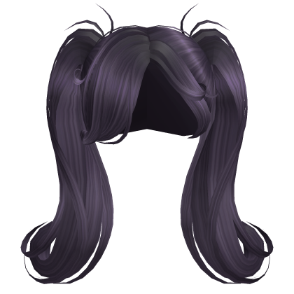 ♡ Swirly Shy Pigtails in Dark Purple