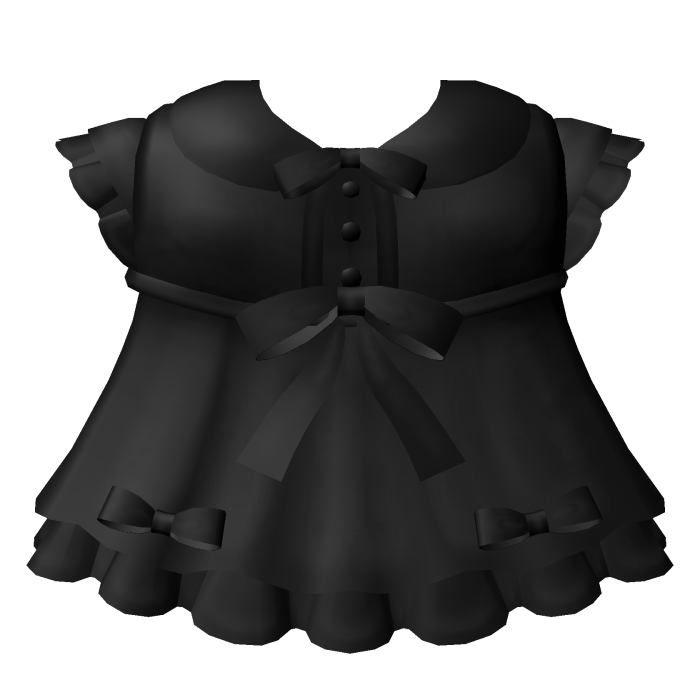 ୨ ♡ ୧ dark lamb black ruffled dress