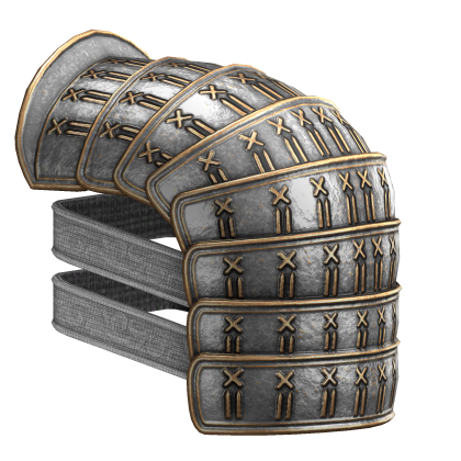 White & Gold Samurai Pauldron - Left Roblox item