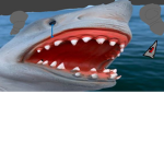 Sad shark puppet