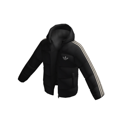 adidas Schwarze Jacke vollstandig geoffnet Roblox