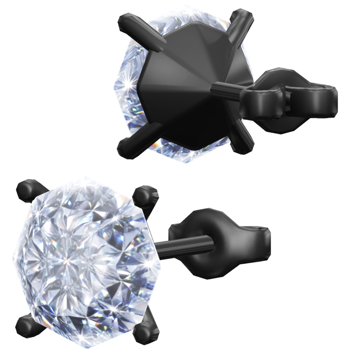 Diamond Round Earrings
