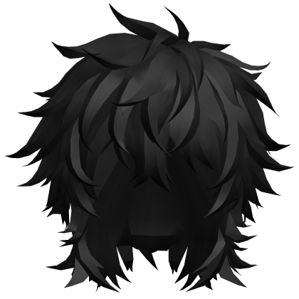 Black Messy Spiky Anime Boy Hair
