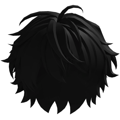 Black Messy Anime Hair