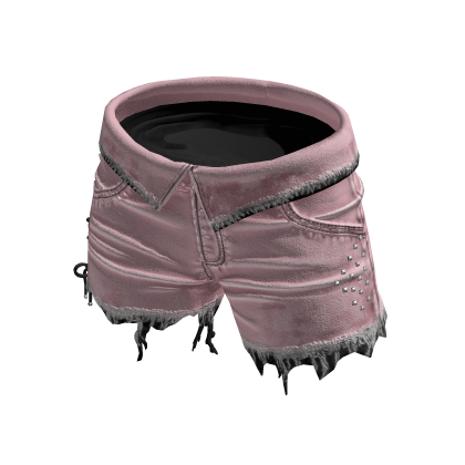 Pink Grunge Emo Denim Torn Shorts