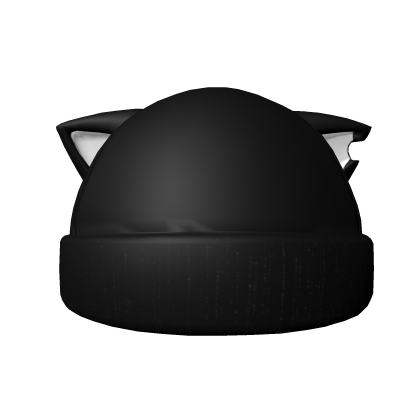 Black bitten cat ears beanie