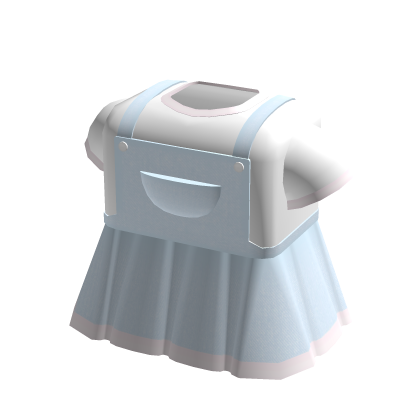 ♡꒰ blue denim baby doll overall dress thumbnail
