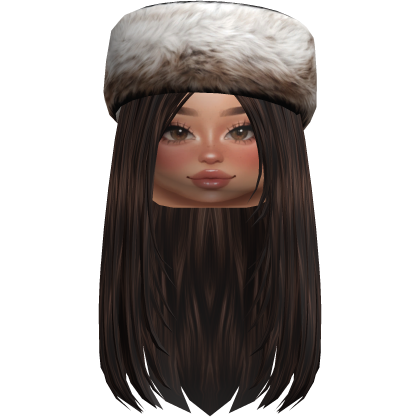 Brunette Baddie Girl with Ushanka