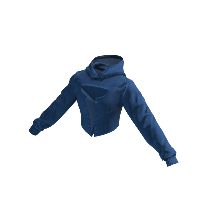 Vintage Emo Cropped Corset Hoodie - Roblox