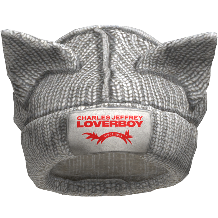 White Bunny Ears Beanie