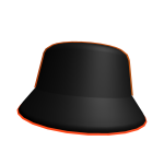 Cartoony Bucket Hat (Orange Outline)