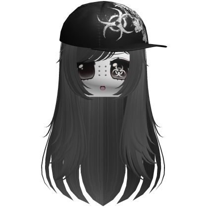 Moe Scene Grey Wispy Hair /w Emo Cap