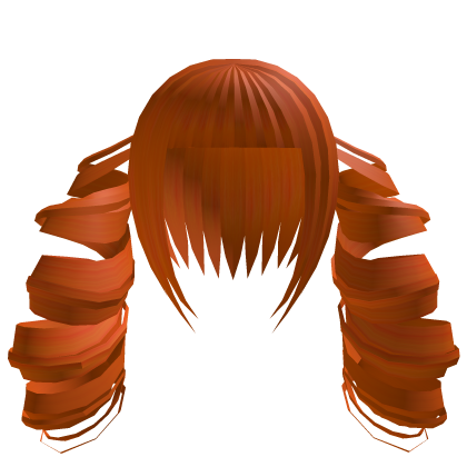 Long Curly Goth Pigtails ginger