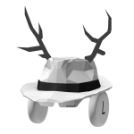 White Fedora + Shades + Headphones + Antlers