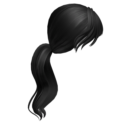 Wavy Low Ponytail (Black) Roblox item