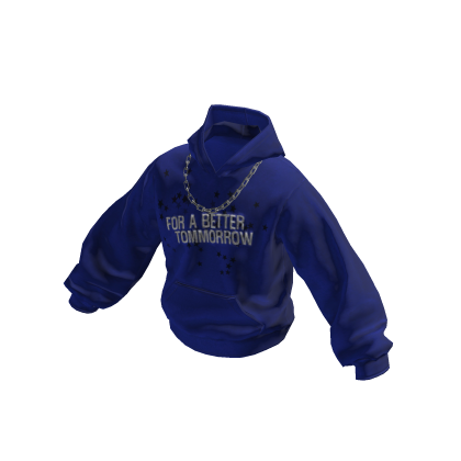 💗CHAIN-DETAIL HOODIE_BLUE thumbnail