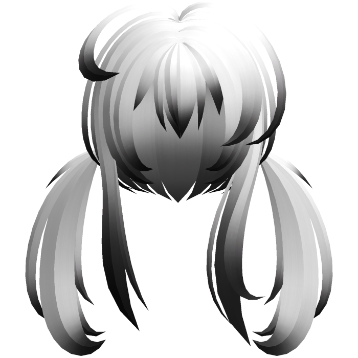 emo vampy moe messy ponytails white black