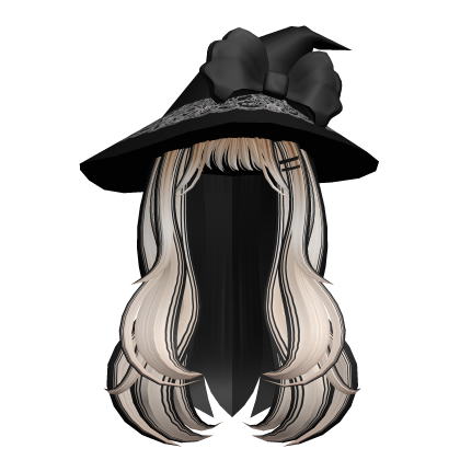 Two-Tone Enchantress Long Wavy Hair Black/Blonde Roblox item