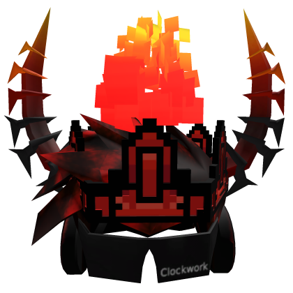  (GLOW) Red Poison Fire Clockwork Crown Roblox item