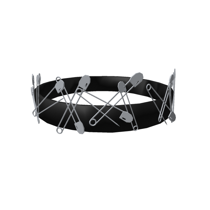 Silver Pins Black Choker