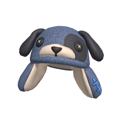 blue puppy patchwork ushanka