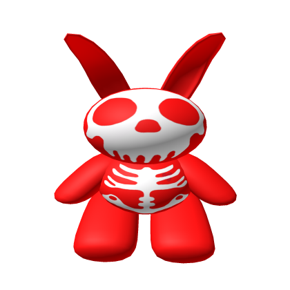 Skeleton Bunny Backpack Red