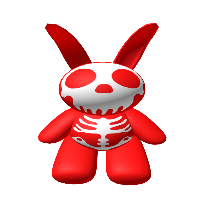 Skeleton Bunny Backpack Red