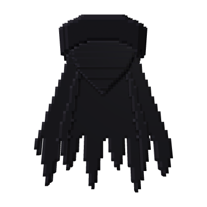 8-Bit Black Hooded Cape