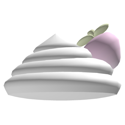 : ♡ white cupcake frosting swirl w/ strawberry . ˖