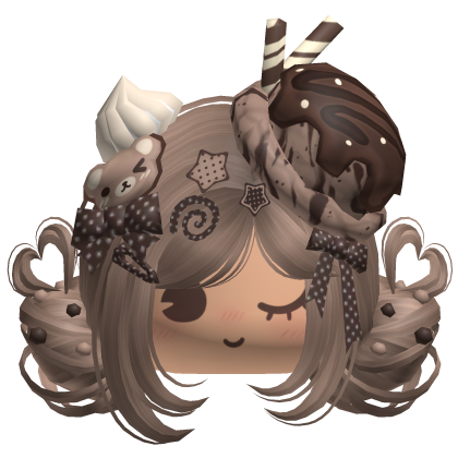 ♡ Ice Cream Girly Buns (Chocolate)