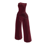 ♾️ Burgundy draped wrap jumpsuit