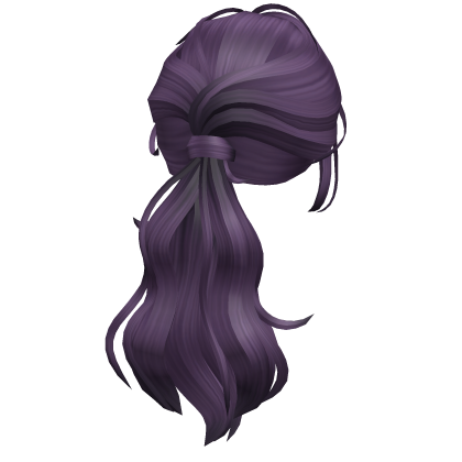 Wavy Layered Ponytail Hair(Purple) Roblox item