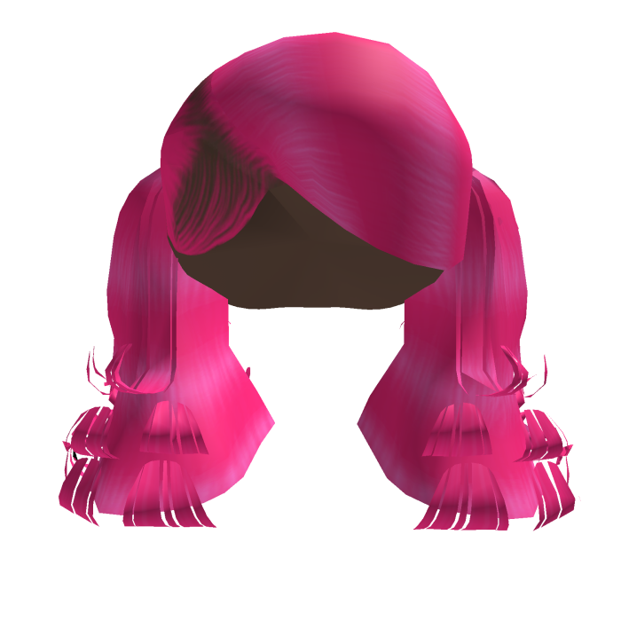Swoop Pigtails w Curly Ends (Pink)
