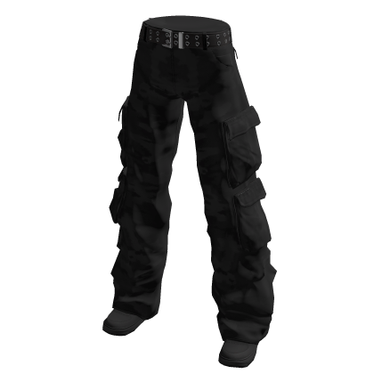 Black Camo Cargo Pants