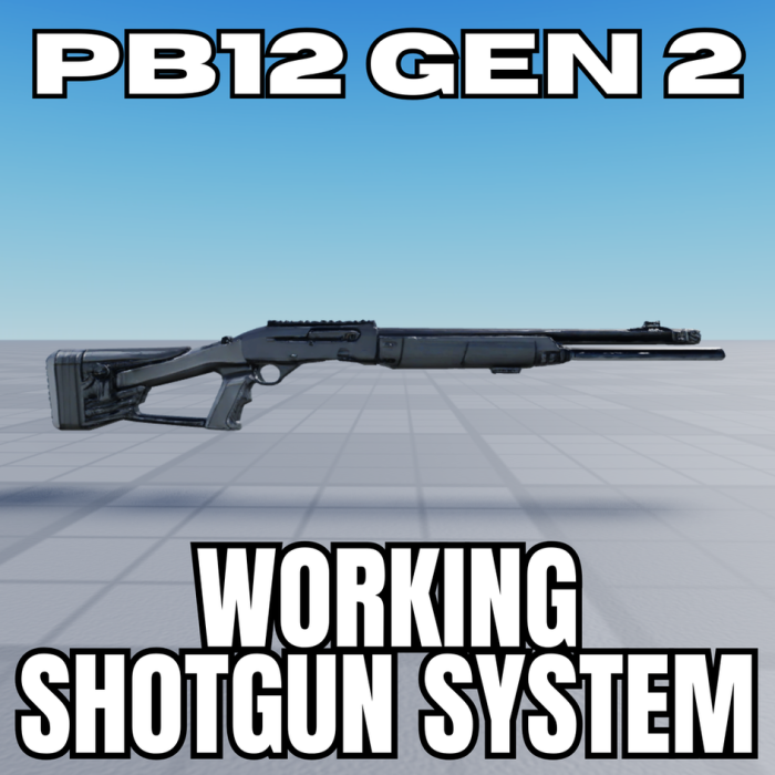 (WORKING GUN) Shotgun PB12 GEN 2 Tool [PBR] preview 1