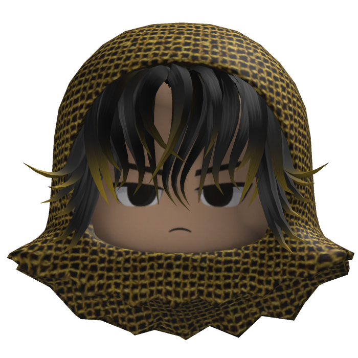 Messy Hair w/ Hood (Black/Yellow)