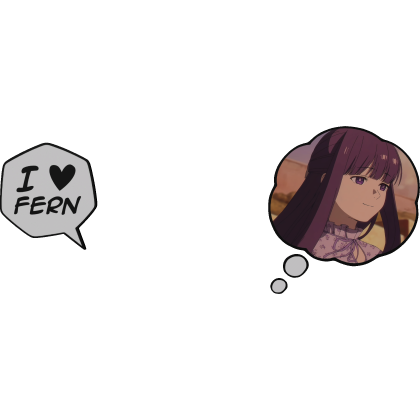 Fern Thinking Bubble + I Love Text Roblox item