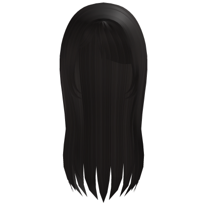♡ : brown cute horror side bangs long emo hair Roblox item