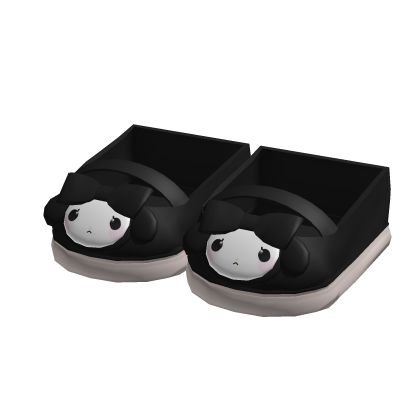 ꒰♡꒱ kawaii black bunny doll shoes