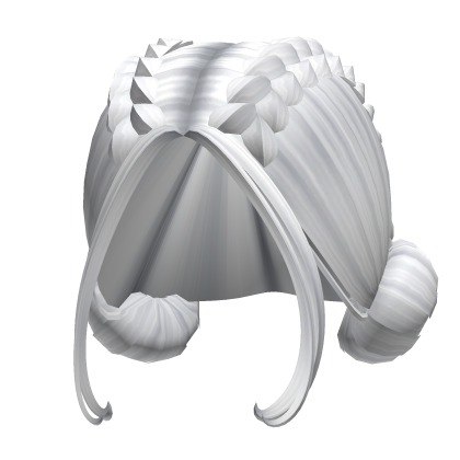 -',ৎ Preppy Braids to Low Buns in White