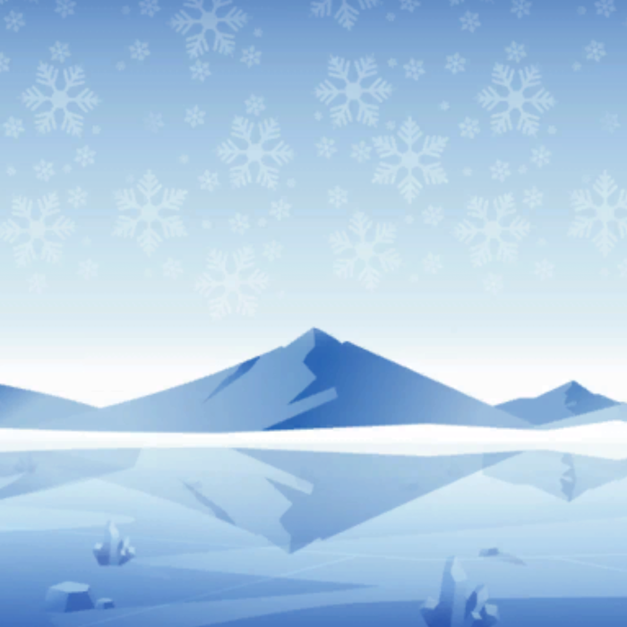 Frozen winter mountains