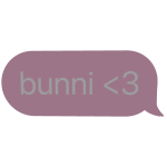 bunni <3 text message bubble pink ⭐