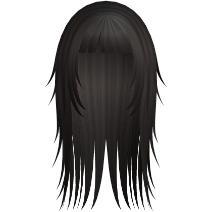 cute spiky emo hair dark brown Roblox item