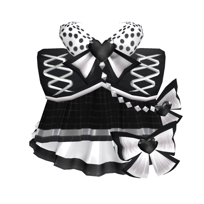 3.0 Dark heart swirl polka dot dress